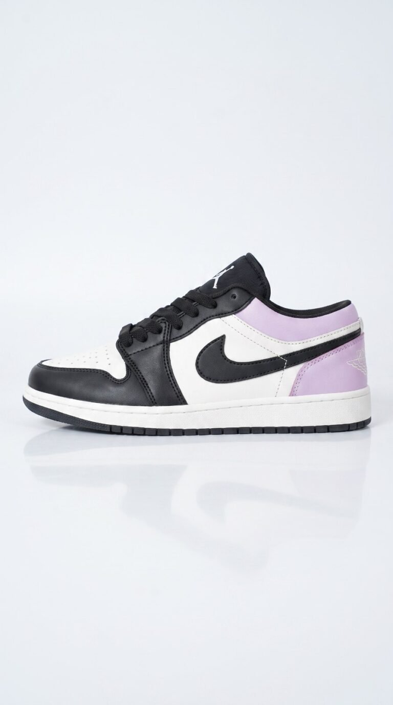 Air Jordan 1 Low — Blanc / Noir / Lilas