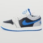 Air Jordan 1 Low — Gris / Noir / Bleu